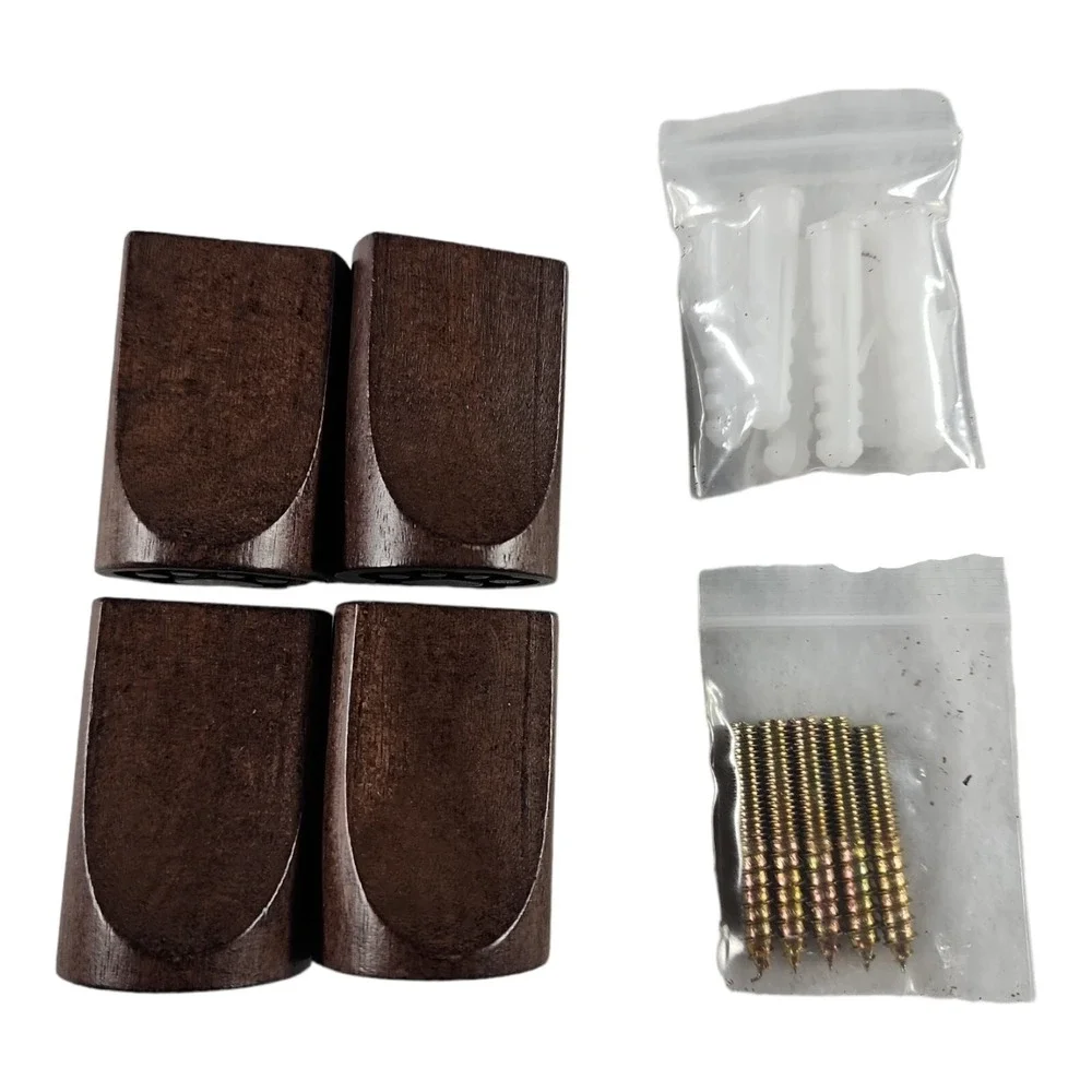 Wood Wall Hook‎ Walnut Wall Mounted Rustic With Dog Paws Heavy Duty Hooks 4 Pack